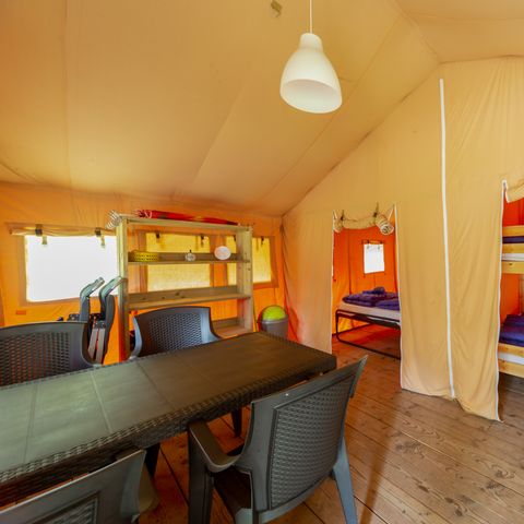 Tente en toile et en bois 6 personnes