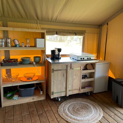 Tente en toile et en bois 6 personnes