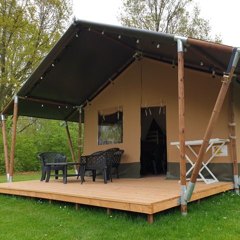 Tente en toile et en bois 6 personnes