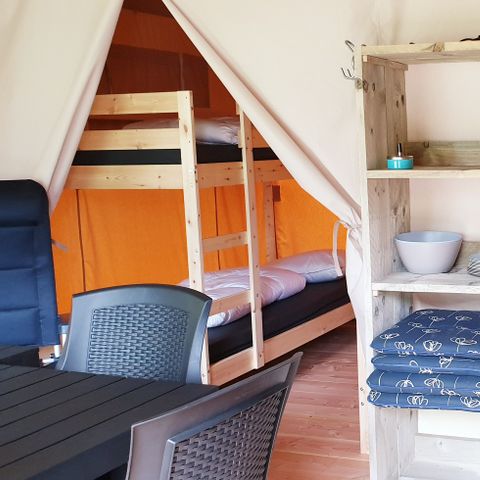 Tente en toile et en bois 6 personnes