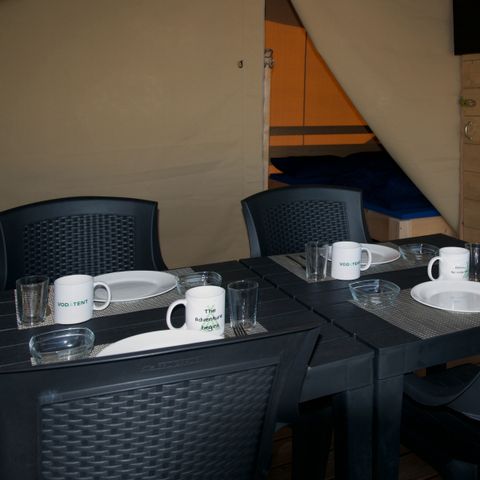 Tente en toile et en bois 6 personnes - y compris les toilettes