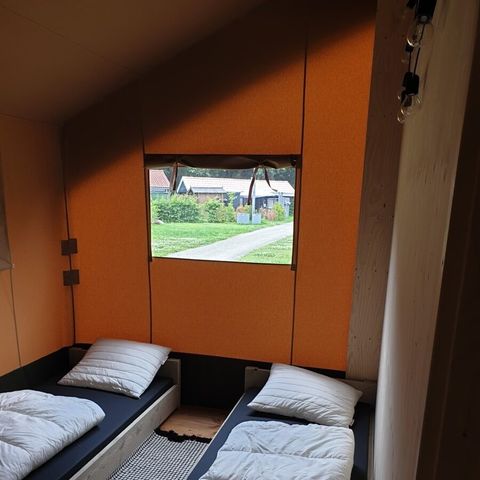 TENTE TOILE ET BOIS 6 personnes - XL avec toilettes