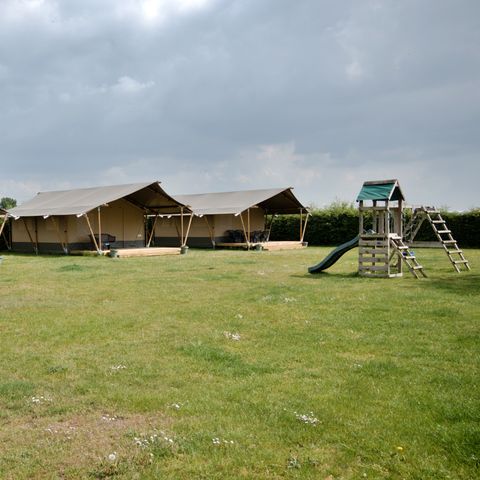 Tente en toile et en bois 6 personnes - Tente safari