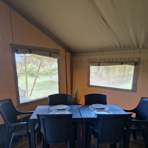 Tente en toile et en bois 4 personnes