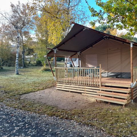 Tente en toile et en bois 6 personnes - y compris les toilettes