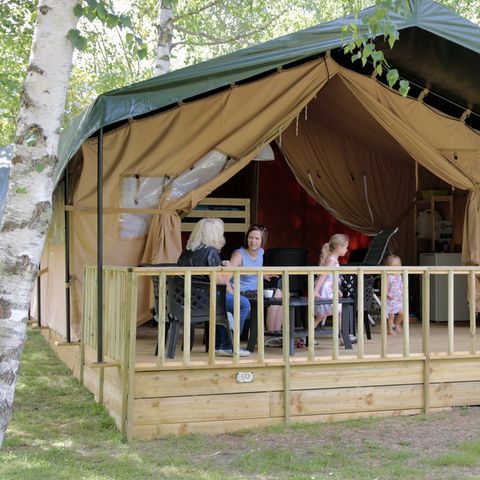 Tente en toile et en bois 6 personnes