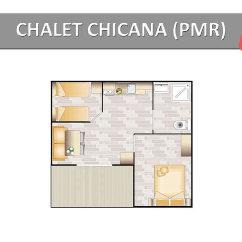 BUNGALOW 6 personnes - CHICANA STANDARD (PMR)