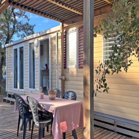 BUNGALOW 6 personnes - Mobil Home Aqua 3ch 6 pers  Terrasse Semi-couverte Clim TV