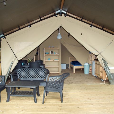 Tente en toile et en bois 6 personnes