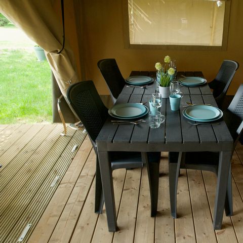 Tente en toile et en bois 6 personnes