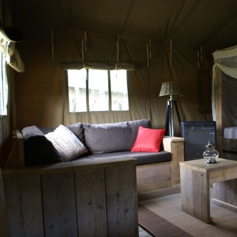 Tente en toile et en bois 6 personnes - Tente safari