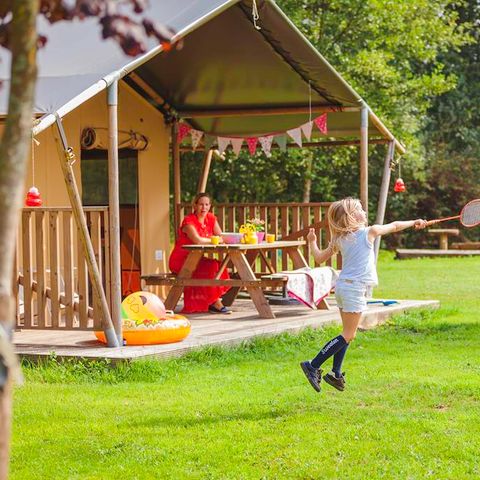 Tente en toile et en bois 6 personnes - Tente safari