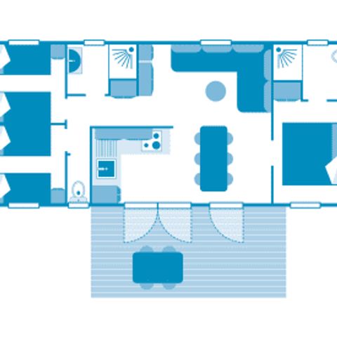 BUNGALOW 6 personnes - Cottage 6p 3ch 2SdB ****