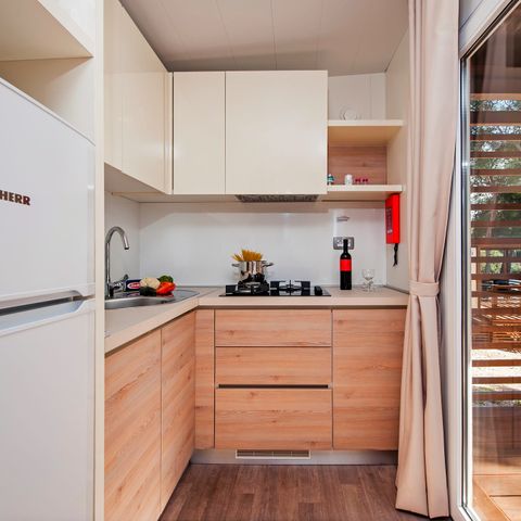 Mobilhome 4 personnes - Comfort XL | 2 Ch. | 4 Pers. | Terrasse surélevée | 2 SDB | Clim. | TV