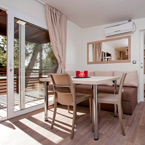 Mobilhome 6 personnes - Mobil-home | Comfort | 2 Ch. | 4/6 Pers. | Terrasse surélevée | 2 SDB | Clim. | TV