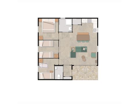 BUNGALOW 6 personnes - Mole's Forest Lodge