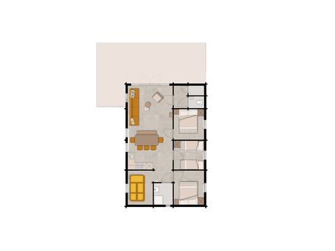 Lodge 6 personnes - Woezel & Pip - Avec salle de jeux