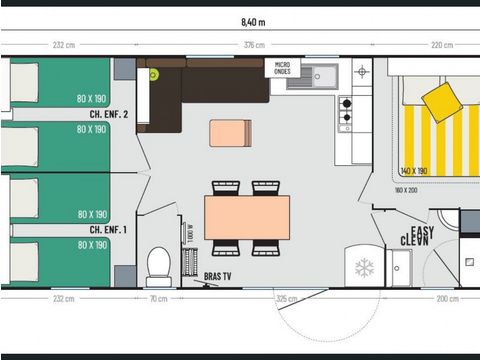 Mobilhome 6 personnes - Cordelia