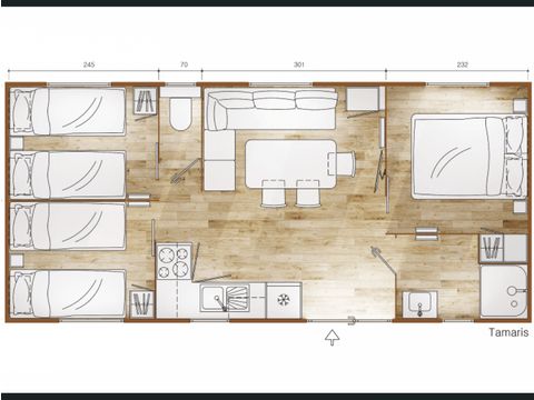 Mobilhome 6 personnes - Tamaris
