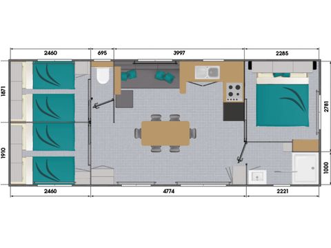 BUNGALOW 6 personnes - Corail