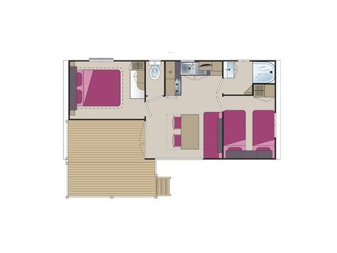 BUNGALOW 6 personnes - Mobil-home Loggia - 2 chambres