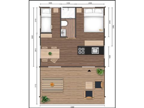 Tente en toile et en bois 4 personnes - La tente « De Bos » - Poêle