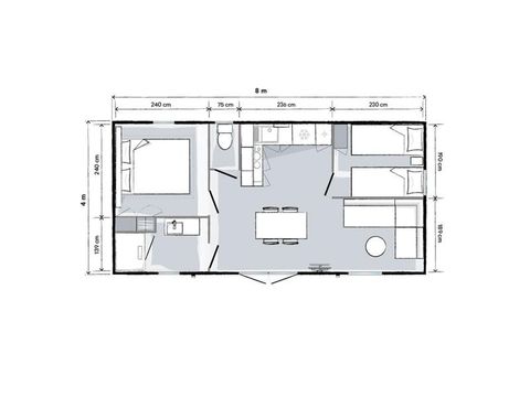 Mobilhome 4 personnes - Sunêlia Prestige Escapade 2 Chambres
