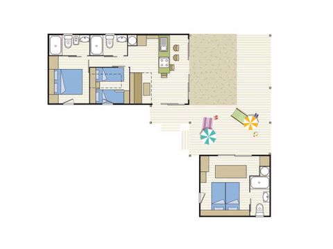 BUNGALOW 9 personnes - ARCHIPEL