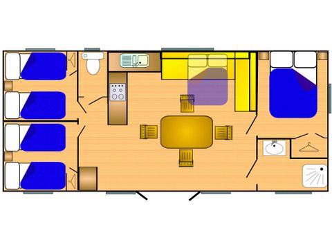 BUNGALOW 6 personnes - Grand 950-3 CD