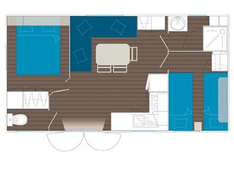 BUNGALOW 6 personnes - Confort - 2 chambres