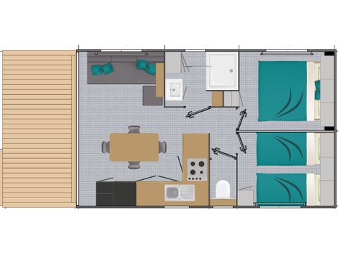 BUNGALOW 4 personnes - Presta+  (Clim+Tv)