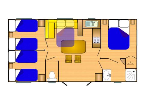 BUNGALOW 7 personnes - Riviera 860-3 CD
