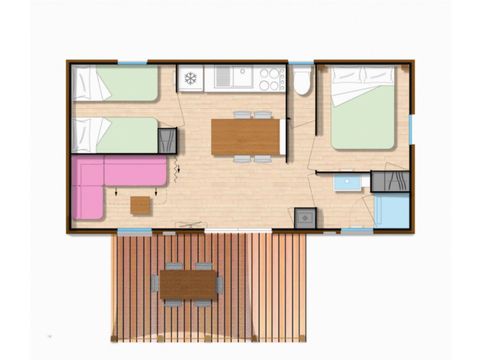 BUNGALOW 4 personnes - Mobile-home MENDIKOA**** 4 personnes