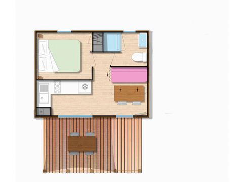 BUNGALOW 2 personnes - Mobile-home ORHY**** 2 personnes