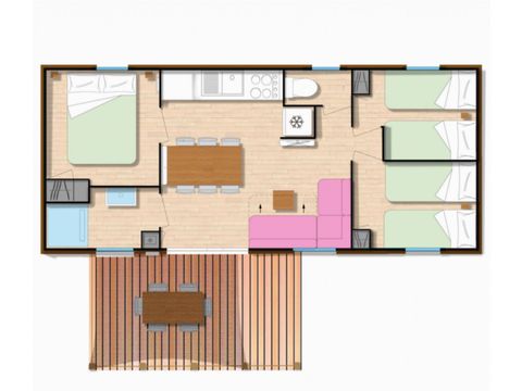 BUNGALOW 6 personnes - Mobile-home SARIMENDI**** 6 personnes 
