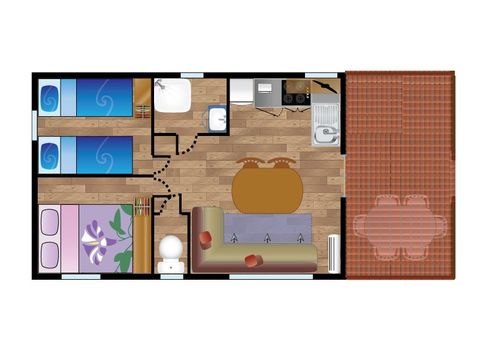 BUNGALOW 4 personnes - Mobile-home IBARDIN**** 4 personnes