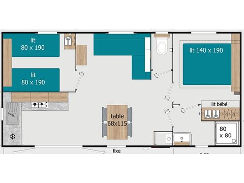BUNGALOW 6 personnes - COTTAGE PREMIUM - Les Genêts | 4-6 pers.