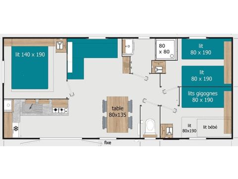 BUNGALOW 8 personnes -   COTTAGE PREMIUM - Les Genêts | 6-8 pers.