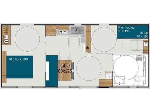 BUNGALOW 4 personnes - COTTAGE PREMIUM PMR | 4 pers. | 2 ch.