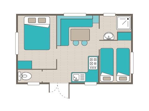 BUNGALOW 4 personnes - Classic XL | 2 Ch. | 4 Pers. | Terrasse Surélevée