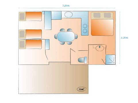 BUNGALOW 6 personnes - Cottage Family