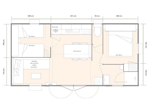 BUNGALOW 6 personnes - Cottage Loggia 