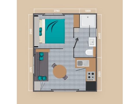 BUNGALOW 3 personnes - Bora