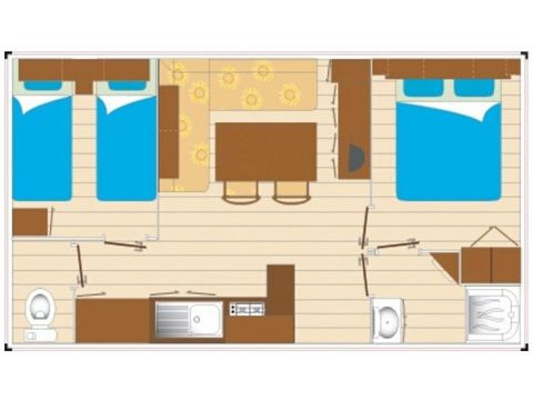 Mobilhome 6 personnes - Evasion 2 chambres 23m²