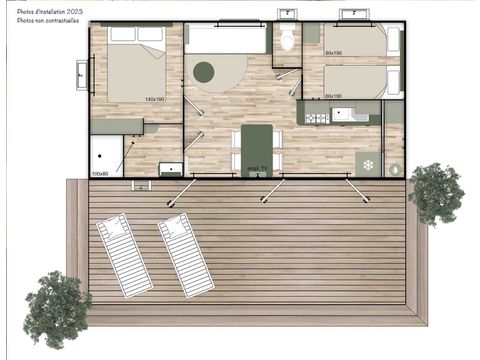 BUNGALOW 4 personnes - Family Premium BDL 29m² Clim TV