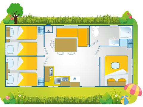 BUNGALOW 7 personnes - Happy premium with panoramic view