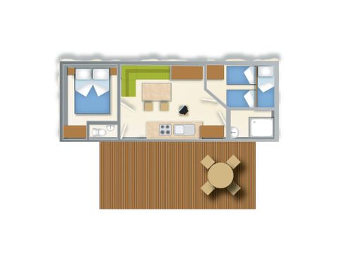 BUNGALOW 6 personnes - BLU ROMANTIC