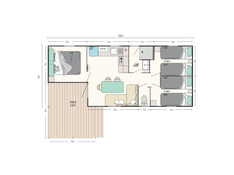 BUNGALOW 8 personnes - CEDRE