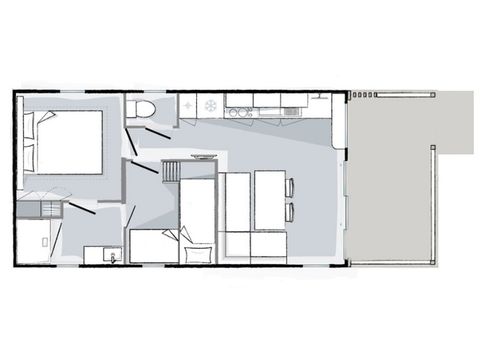 BUNGALOW 4 personnes - Mahana 4 personnes 2 chambres 28m²