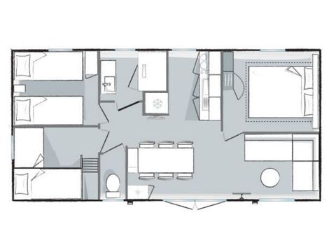 BUNGALOW 6 personnes - Mahana 6 personnes 3 chambres 32m²